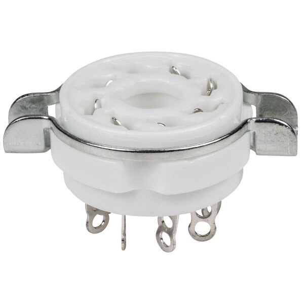 8Pin Vacuum Tube Socket Ceramic with Mounting Bracket